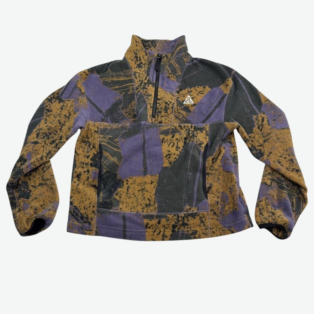 Nike ACG Wolf Tree Fleece Womens Small Therma Fit 1/2 Zip Canyon Purple Pullover